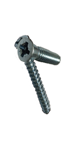 Pozi Drive Flat Head Confirmat Screw w/ Pointed Tip - Zinc Plated