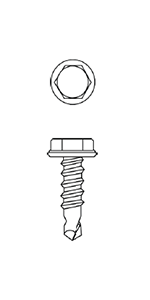 Hex Washer Head - Zinc Plated