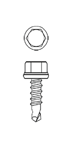 High Head Hex Washer Head - Zinc Plated