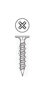 Phillips Wafer Head w/ Nibs Hi-Low Thread Sharp Point - ENVIROCOAT Gray