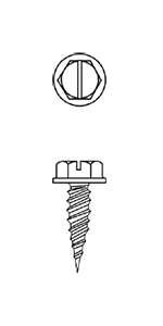 Slotted Hex Washer Head - Zinc Plated