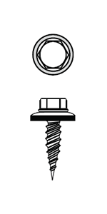 Hex Washer Head w/ Neoprene Washer - Galvanized